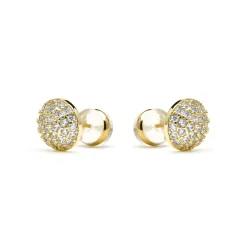 Pendientes acabado oro amarillo de 18k y Circonita Brillante - Yabi