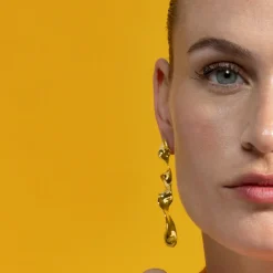 Pendientes acabado oro 18k - Triyie