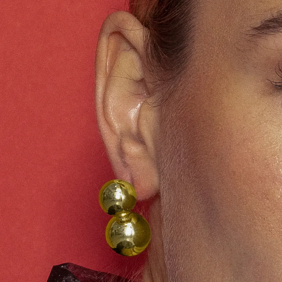 Pendientes acabado oro 18k - Ryro