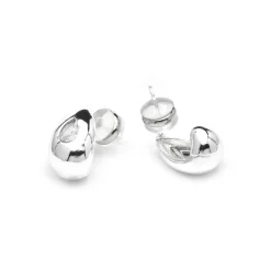Pendientes acabado plata y Circonita Brillante - Garai