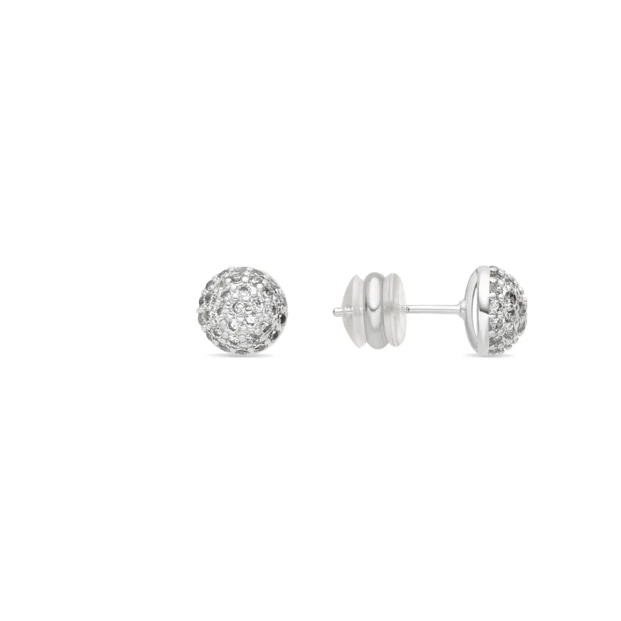 Pendientes acabado plata y Circonita Brillante - Ramir