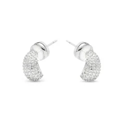 Pendientes acabado plata y Circonita Brillante - Kincon
