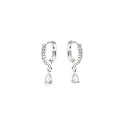 Pendientes acabado plata y Circonita Brillante - Laade