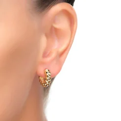 Pendientes acabados en oro amarillo 18K - Tomven