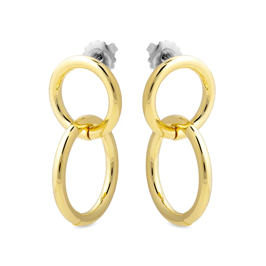 Pendientes acabados en oro amarillo 18K - Rada