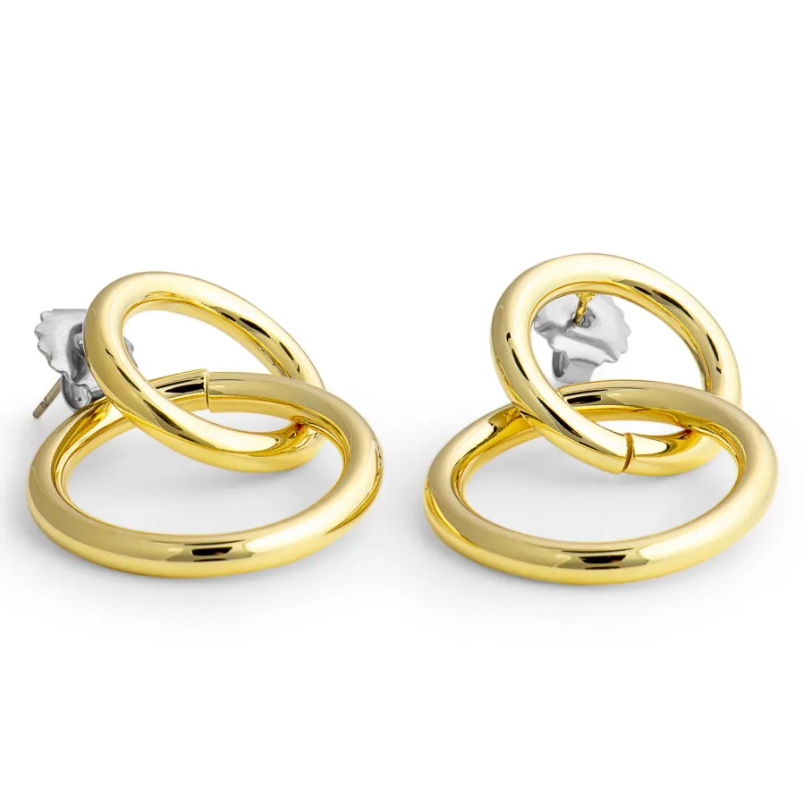 Pendientes acabados en oro amarillo 18K - Rada