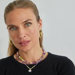 Pendientes acabados en oro amarillo 18K - Rada