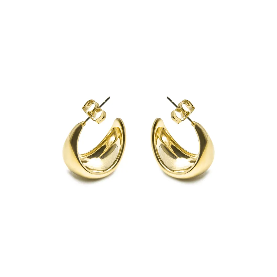 Pendientes acabados en oro amarillo 18K - Elfay