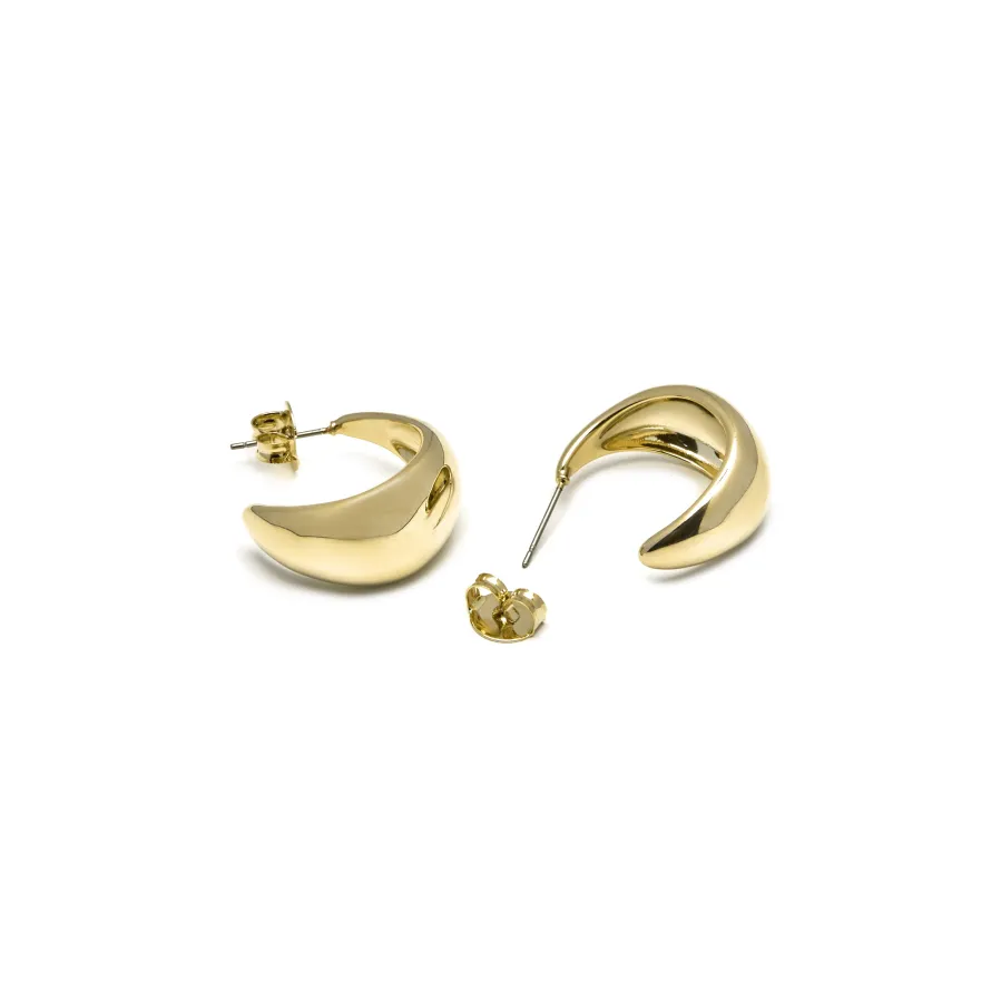 Pendientes acabados en oro amarillo 18K - Elfay