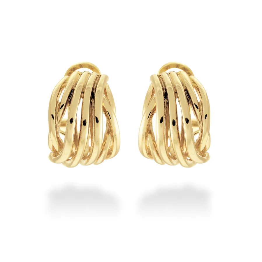 Pendientes acabados en oro amarillo 18K - Goga
