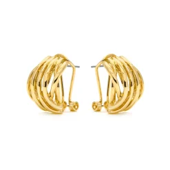 Pendientes acabados en oro amarillo 18K - Goga