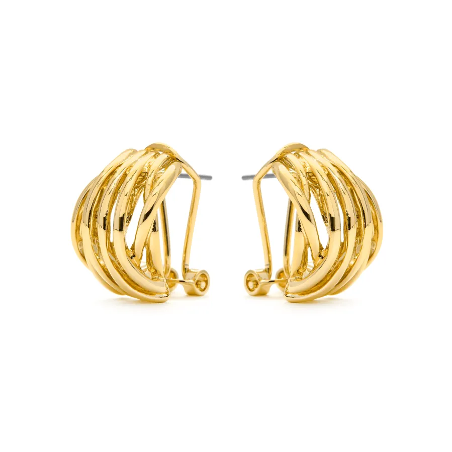 Pendientes acabados en oro amarillo 18K - Goga