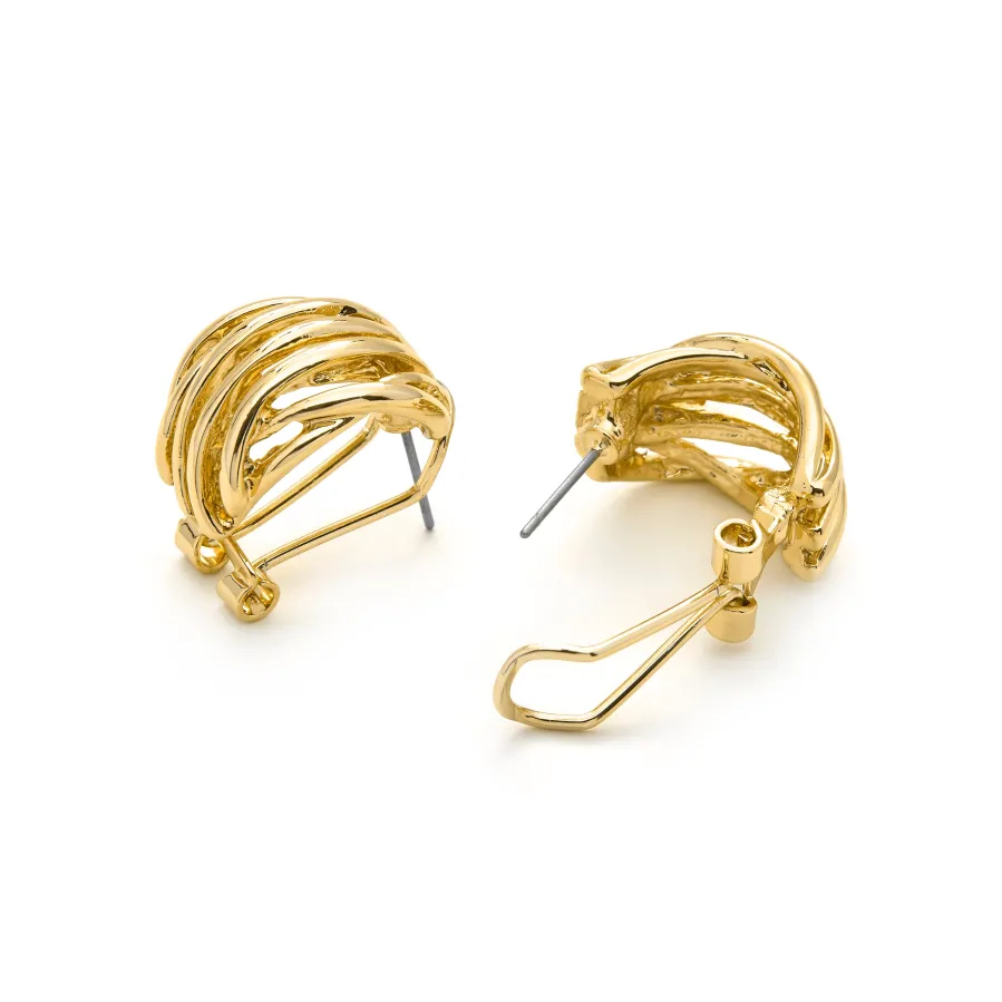 Pendientes acabados en oro amarillo 18K - Goga