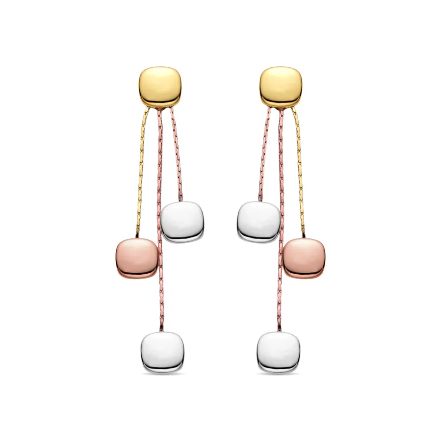 Pendientes acabados en oro amarillo 18K - Daphus