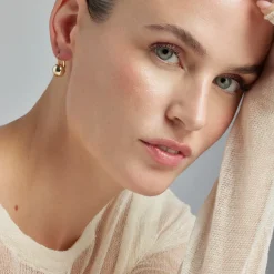 Pendientes acabados en oro amarillo 18K - Nenje