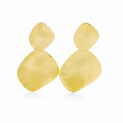 Pendientes acabados en oro amarillo 18K - Hamada