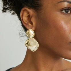 Pendientes acabados en oro amarillo 18K - Hamada