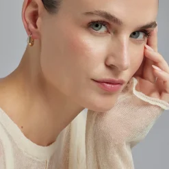 Pendientes acabados en oro amarillo 18K - Tankon