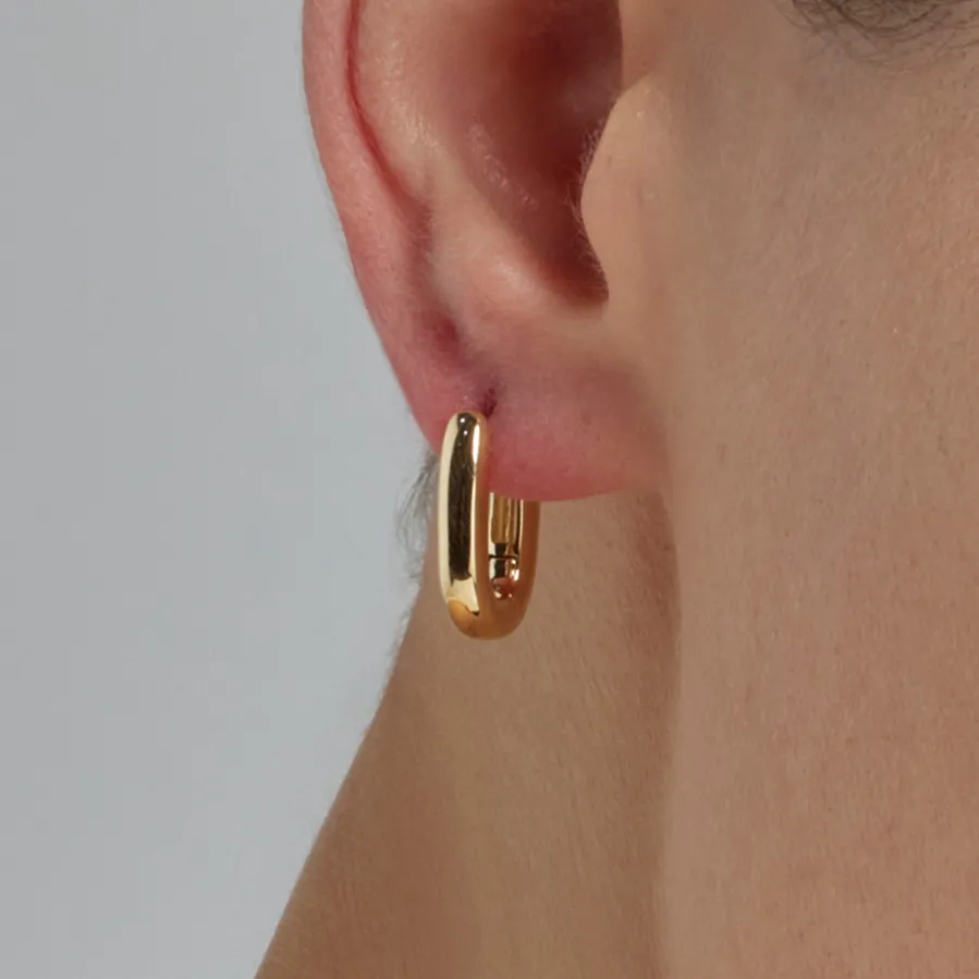 Pendientes acabados en oro amarillo 18K - Tankon