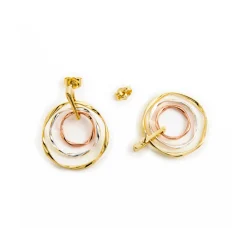 Pendientes acabados en oro amarillo 18K - Ushdao