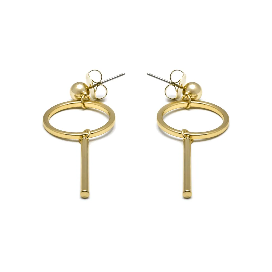 Pendientes acabados en oro amarillo 18K - Coion