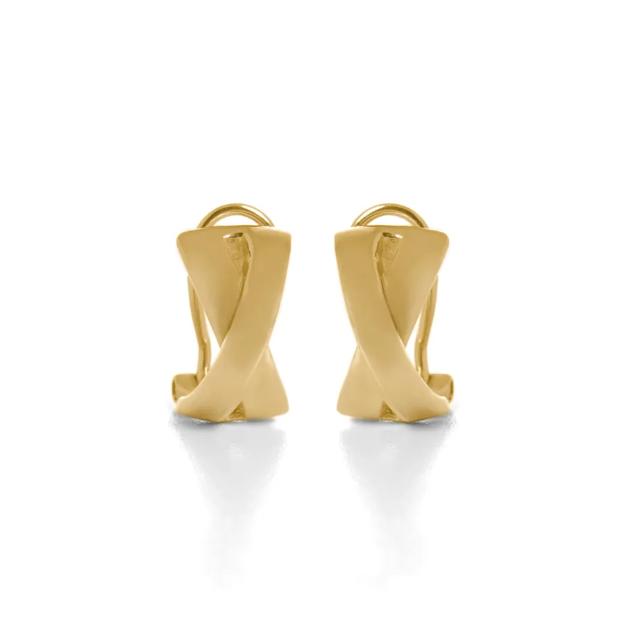 Pendientes acabados en oro amarillo 18K - Reina