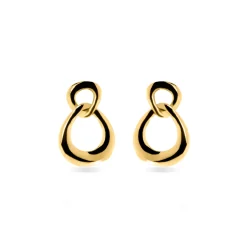 Pendientes acabados en oro amarillo 18K - Jomo