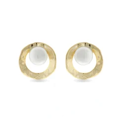 Pendientes acabados en oro amarillo 18K - Jaya