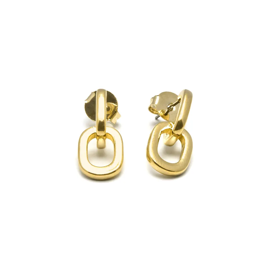 Pendientes acabados en oro amarillo 18K - Khihu