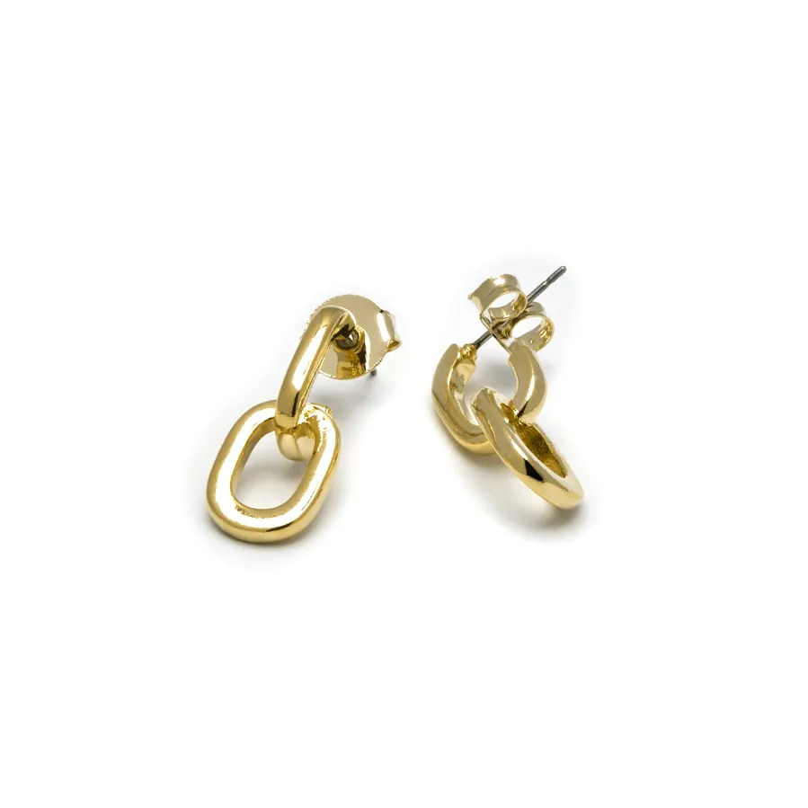 Pendientes acabados en oro amarillo 18K - Khihu