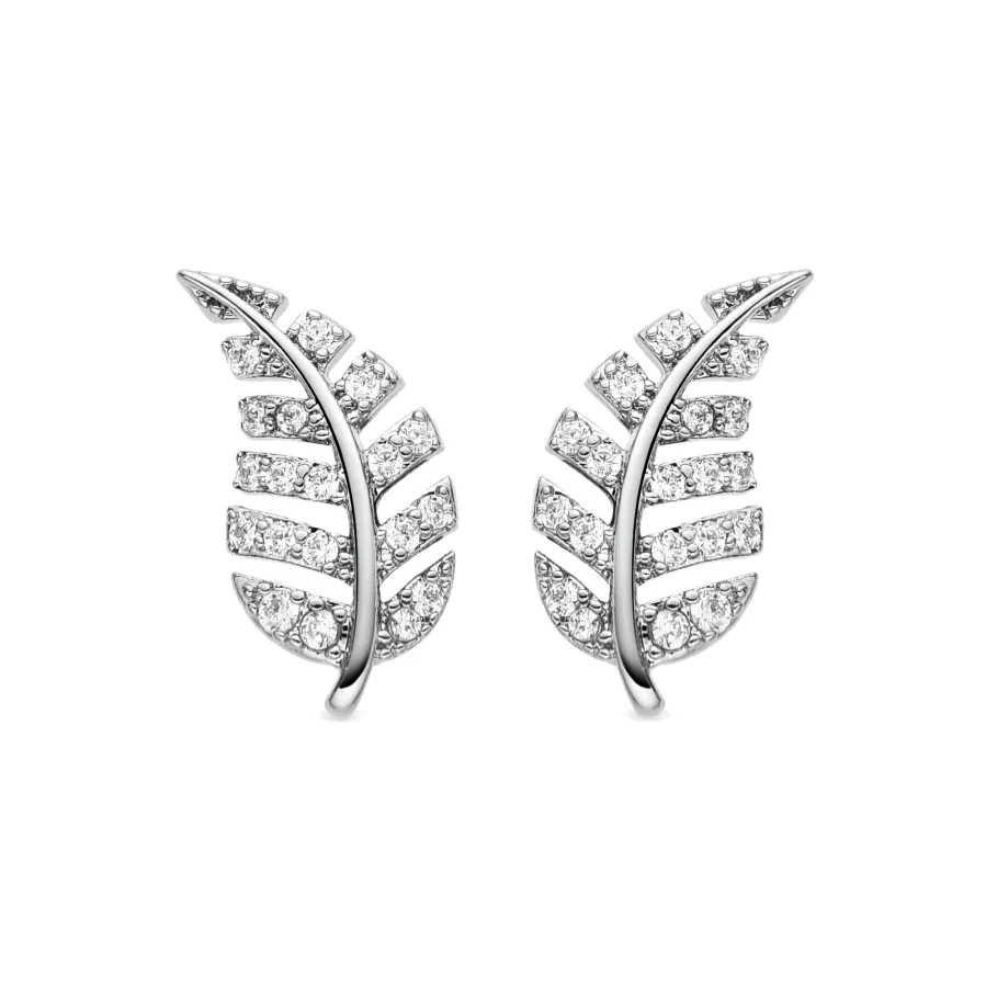 Pendientes con Circonita Brillante acabado plata - Tatsy