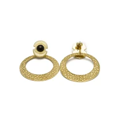Pendientes con Onix acabado oro 18k - Noraf