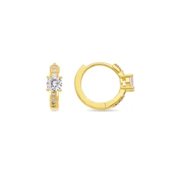 Pendientes de Circonita Brillante acabado en oro amarillo de 18k - Thorn