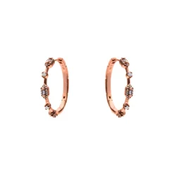 Pendientes de Circonita Brillante acabado en oro rosa de 18k - Shauo