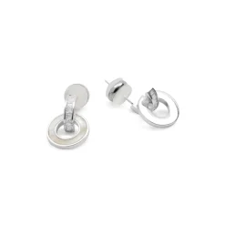 Pendientes de Circonita Brillante Acabado En Plata - Phasvi