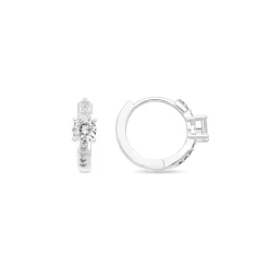 Pendientes de Circonita Brillante Acabado En Plata - Thorn