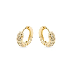 Pendientes de Circonita Brillante acabados en oro amarillo 18K - Linbu