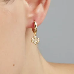 Pendientes de Circonita Brillante acabados en oro amarillo 18K - Josan