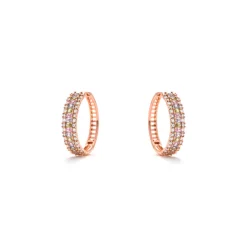 Pendientes de Circonita Multicolor acabado en oro amarillo de 18k - Primzu