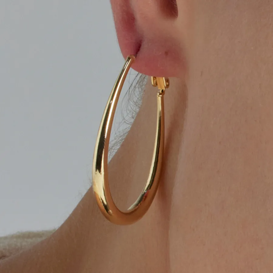 Pendientes de 38mm de diámetro acabado Oro Amarillo 18K - Babo