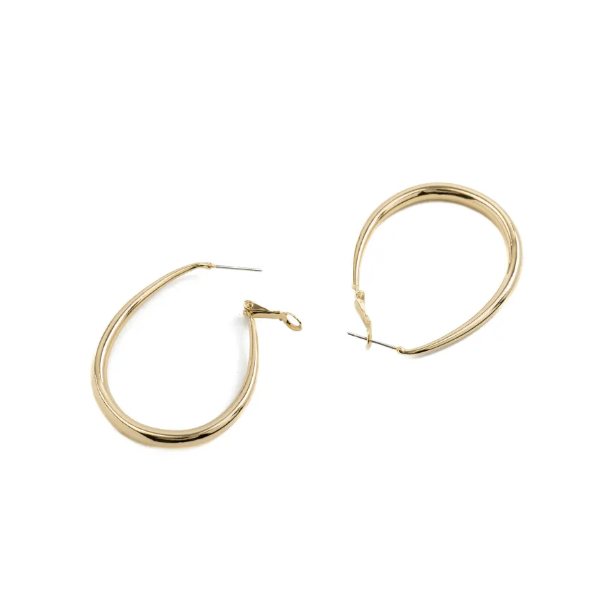 Pendientes de 38mm de diámetro acabado Oro Amarillo 18K - Babo