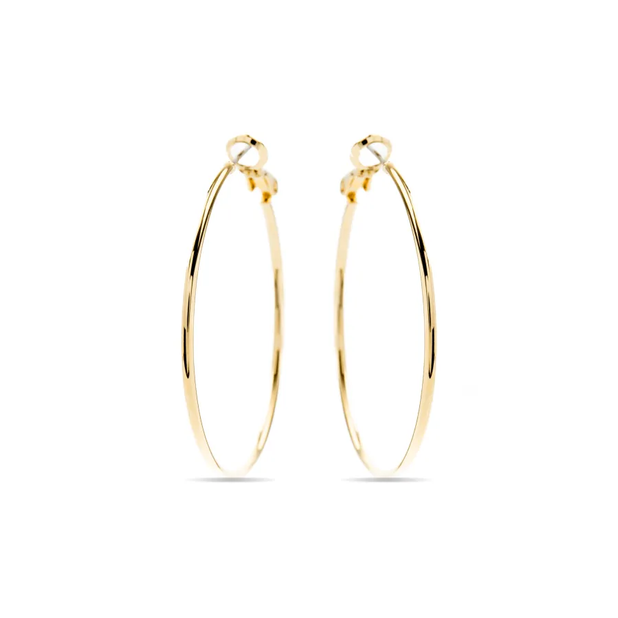Pendientes de 40mm de diámetro acabado Oro Amarillo de 18k - Kelxo