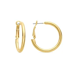 Pendientes de 30mm de diámetro acabado Oro Amarillo de 18k - Sadro
