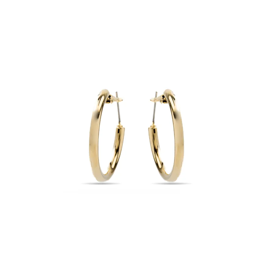 Pendientes de 30mm de diámetro acabado Oro Amarillo de 18k - Sadro