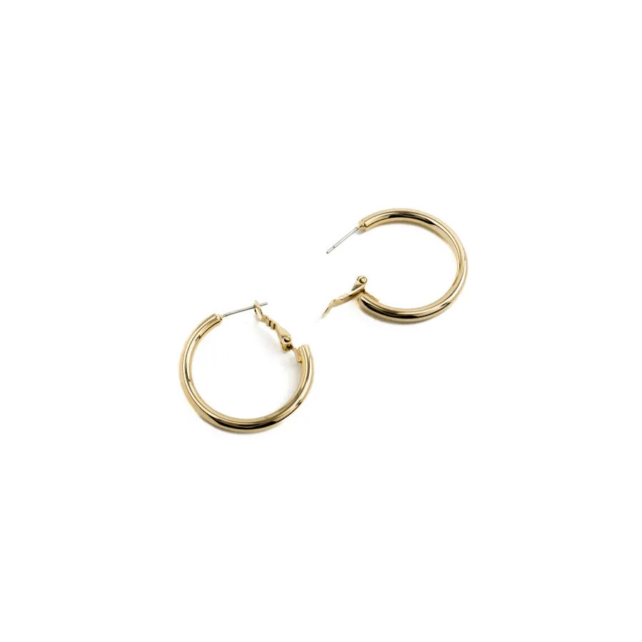 Pendientes de 30mm de diámetro acabado Oro Amarillo de 18k - Sadro