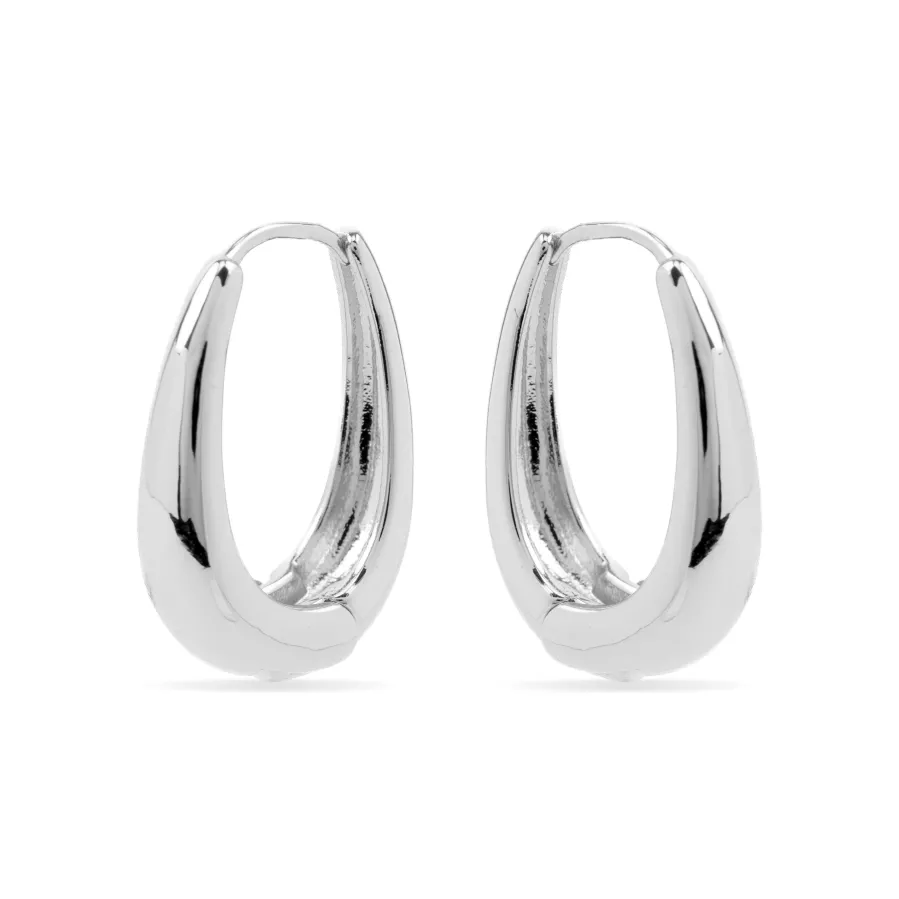 Pendientes de 24mm de diámetro acabado plata - Luya