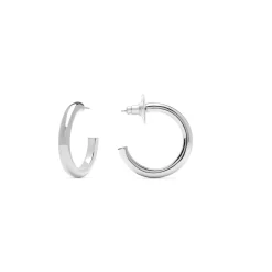 Pendientes de 22mm de diámetro acabados en rodio - Dancir