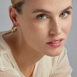 Pendientes de 19,5mm de diámetro acabado Oro Amarillo 18K - Thety
