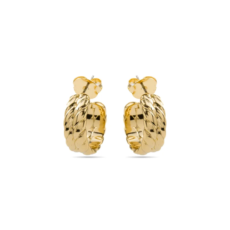 Pendientes de 19,5mm de diámetro acabado Oro Amarillo 18K - Thety