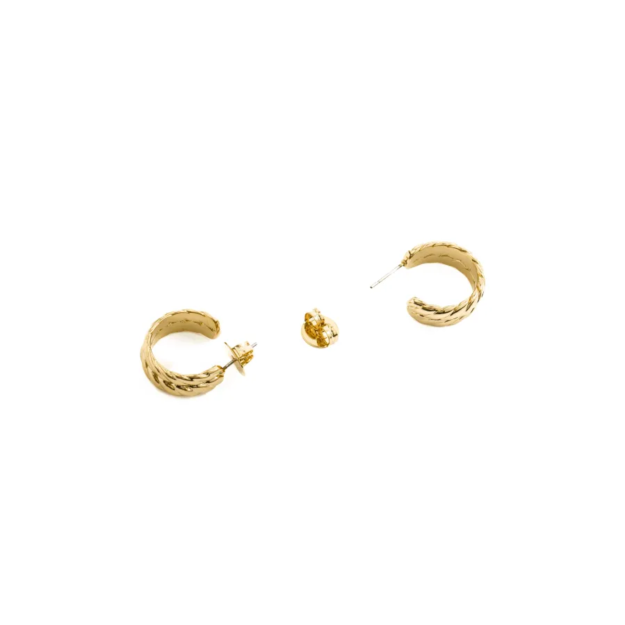 Pendientes de 19,5mm de diámetro acabado Oro Amarillo 18K - Thety